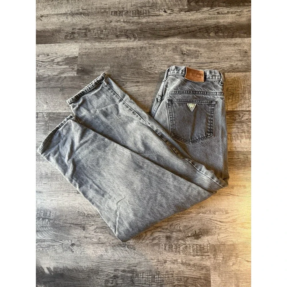 Vintage Guess by Georges Marciano Jeans Mens 40x32 Acid Wash Gray USA Made Denim